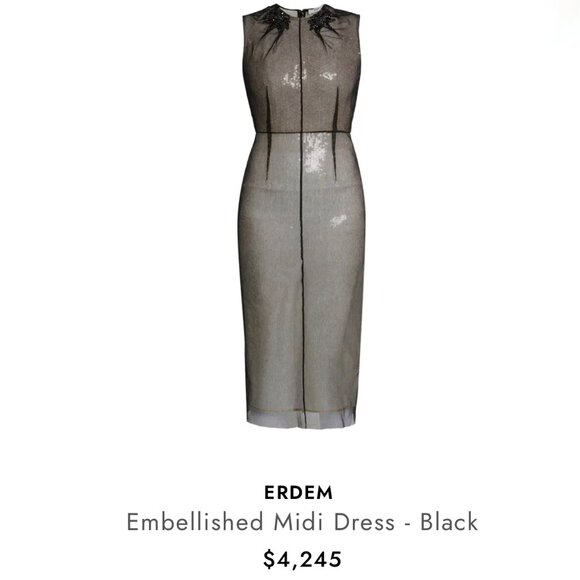 Embellished Organza Sequin Midi Dress Regular price$4,245 Size XS New - Picture 13 of 15